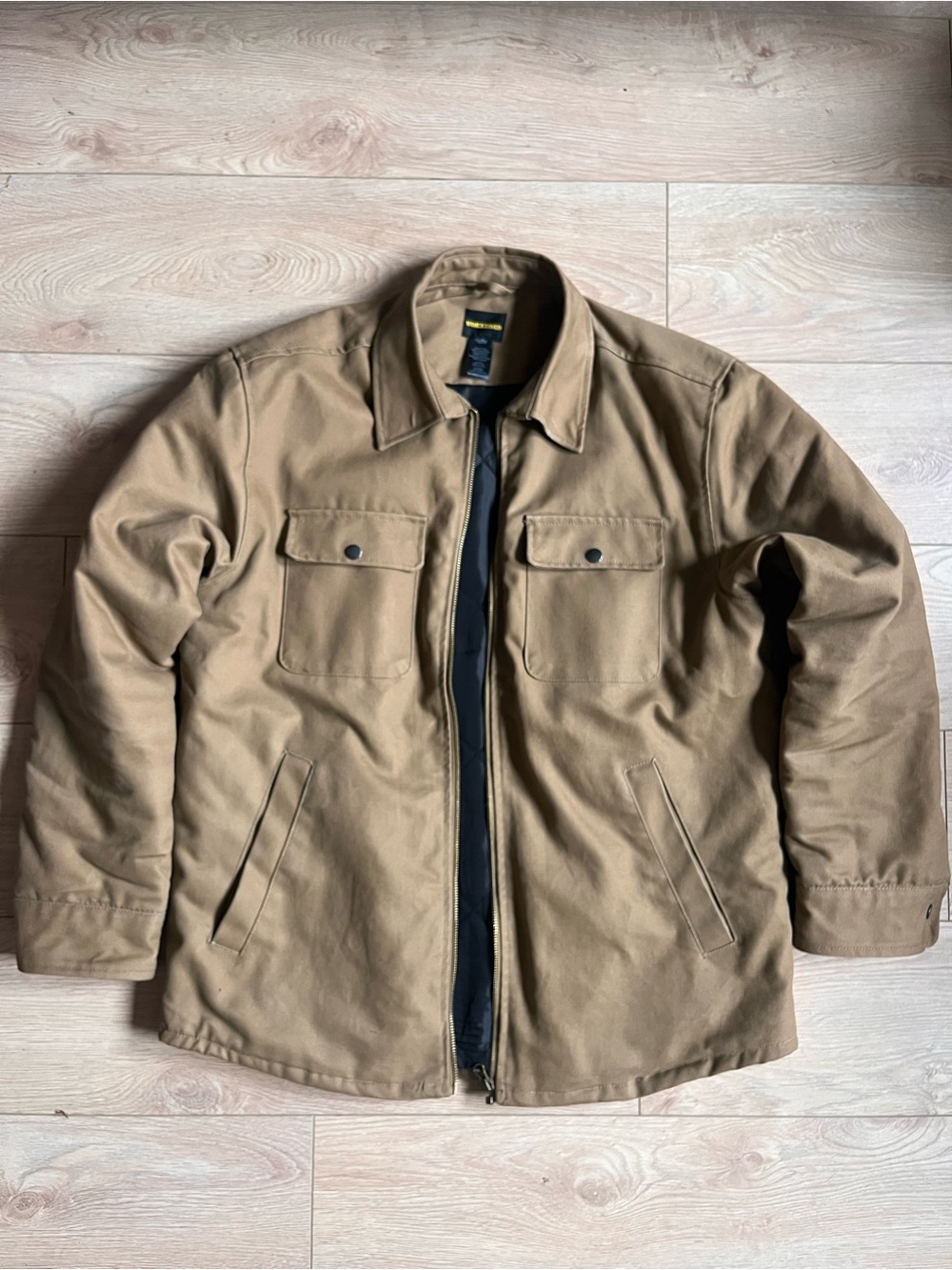 Men's Tan Quilted Workwear Jacket